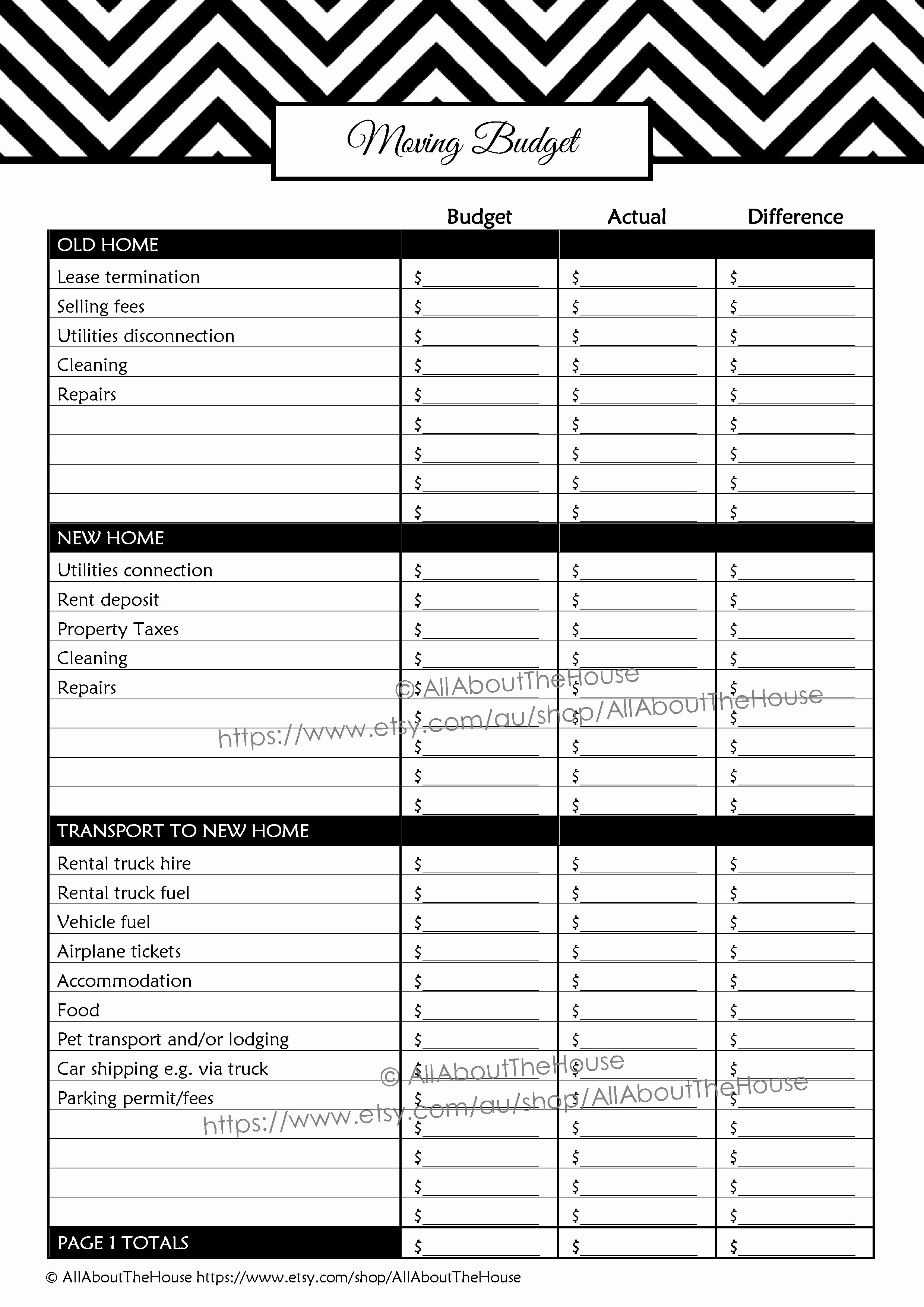 Move In Checklist Template Best Of Moving Planner – Editable