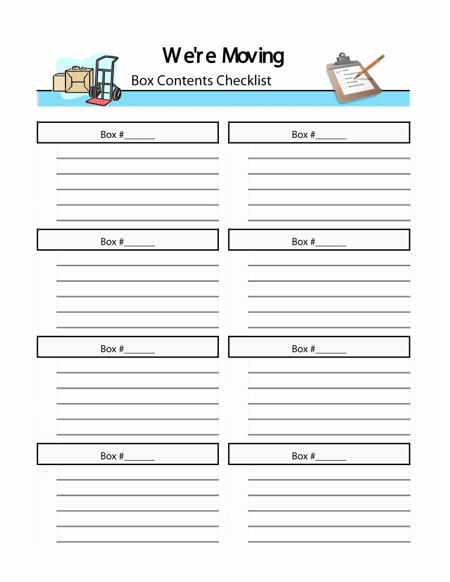 Move In Checklist Template Inspirational 45 Great Moving Checklists [checklist for Moving In Out