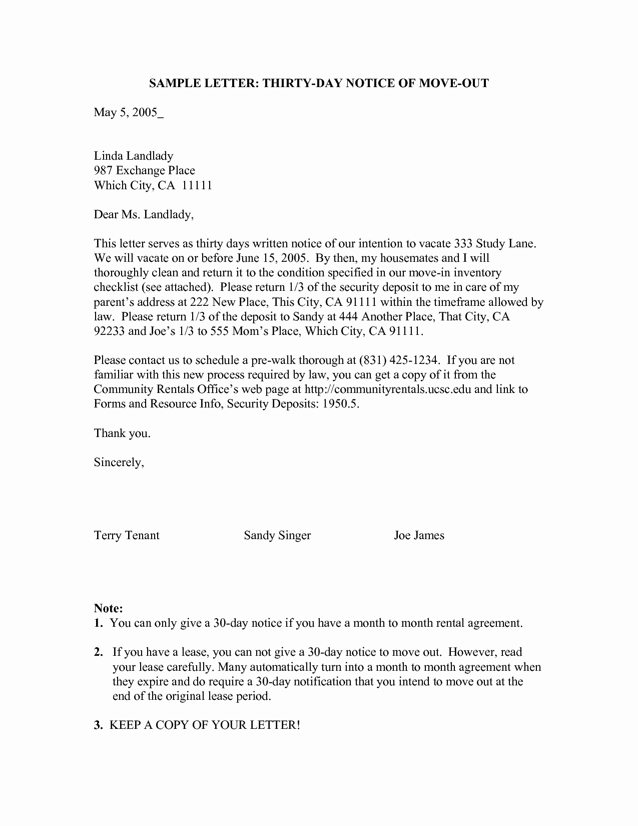 Move Out Letter Template Fresh 10 Best Of 30 Day Notice to Landlord to Move Out