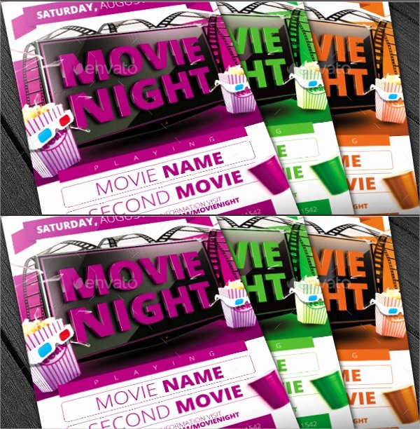 Movie Night Flyer Template Unique 17 Movie Night Flyer Templates