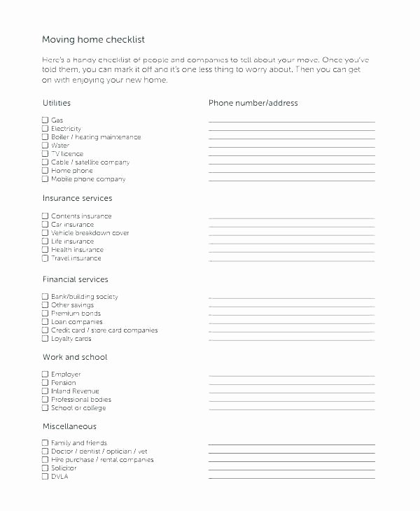 Moving Office Checklist Template Fresh Fice Move Checklist Excel Home Moving Checklist Excel