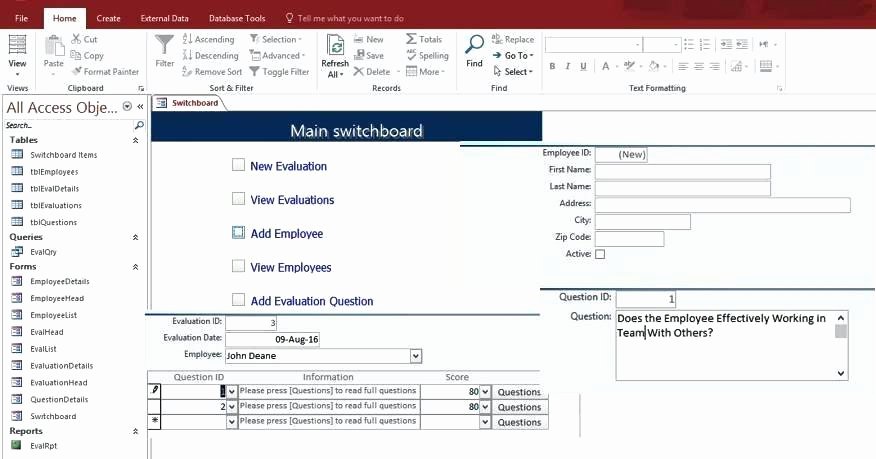 microsoft access crm database template