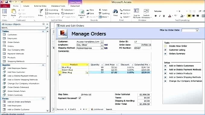Ms Access Crm Template Inspirational Microsoft Access Invoice Template – thedailyrover