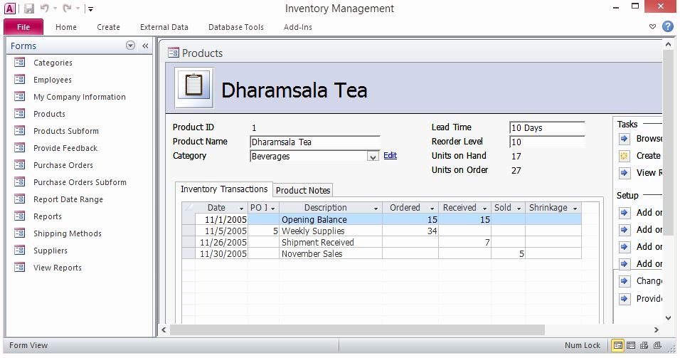 Ms Access Inventory Template Fresh Free Inventory Control forms Template for Microsoft Access