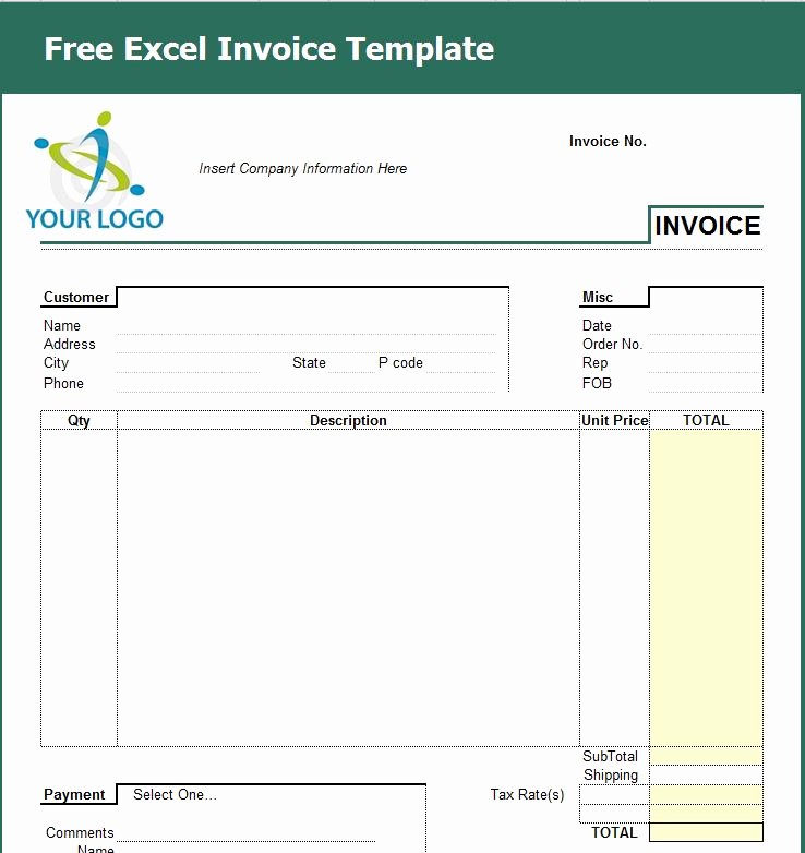 Ms Access Invoice Template Luxury Invoice Template Excel 2010