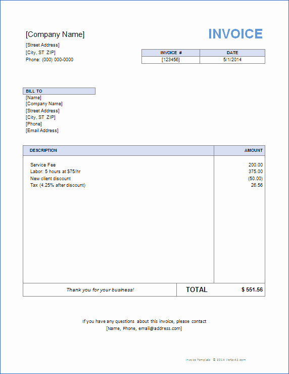 Ms Access Invoice Template New Invoice Template for Word Free Basic Invoice