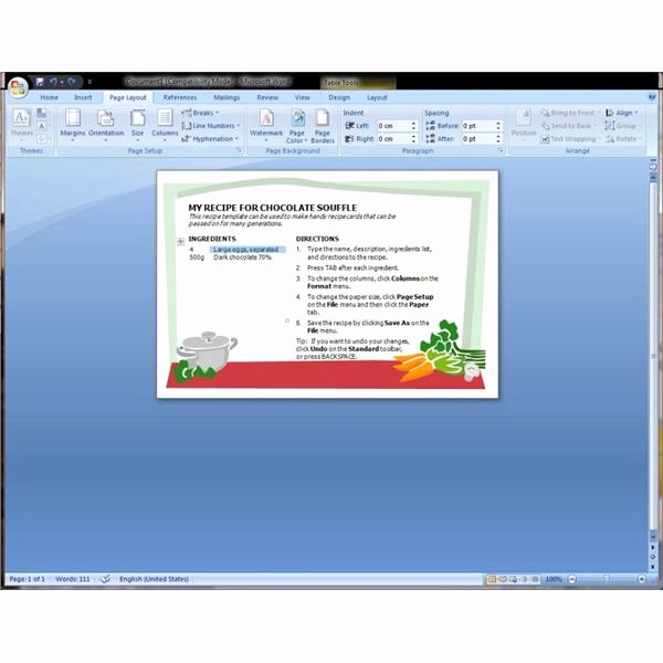 Ms Word Recipe Template Inspirational Microsoft Word Recipe Template Help Find and Download