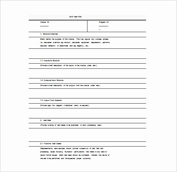 Ms Word Test Template Best Of Testing Plan Template Design Templates
