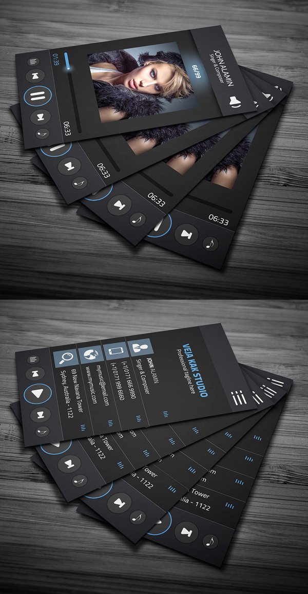 Music Business Cards Template Elegant 30 Free Business Card Psd Templates &amp; Mockups