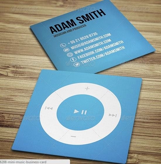 Music Business Cards Template Lovely Mini Music Business Card