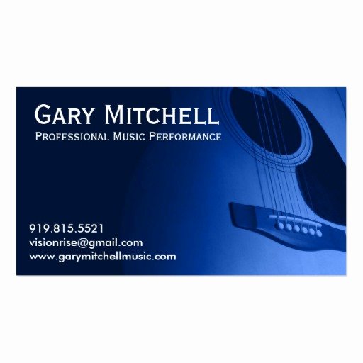 Music Business Cards Template Unique Gary Mitchell Music Double Sided Standard Business Cards