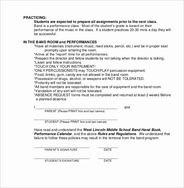 Music Performance Contract Template Elegant 18 Band Contract Templates – Free Samples Examples