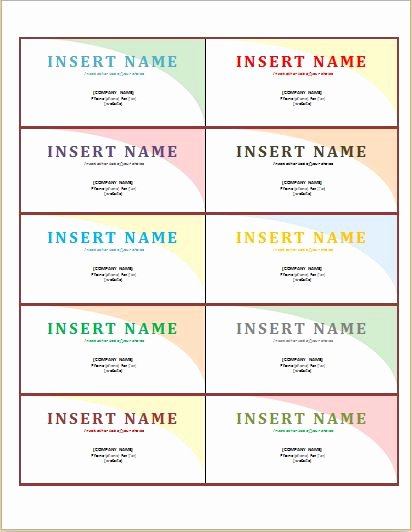 Name Tag Template Free Awesome Name Tag Templates for Ms Word