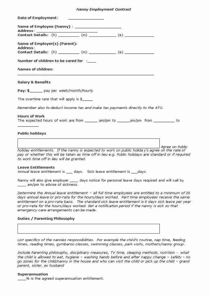 Nanny Contract Template Word Beautiful 26 Best Crew Timesheets Images On Pinterest