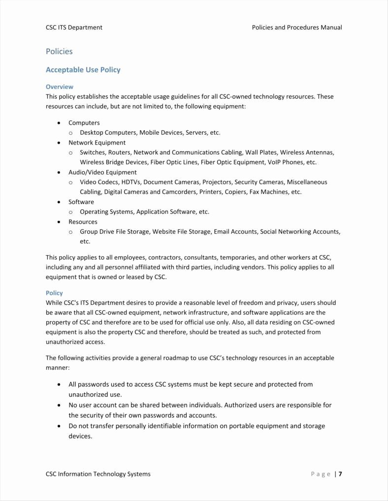 Network Security Policy Template Lovely 9 It Policy Templates Free Pdf Doc format Download