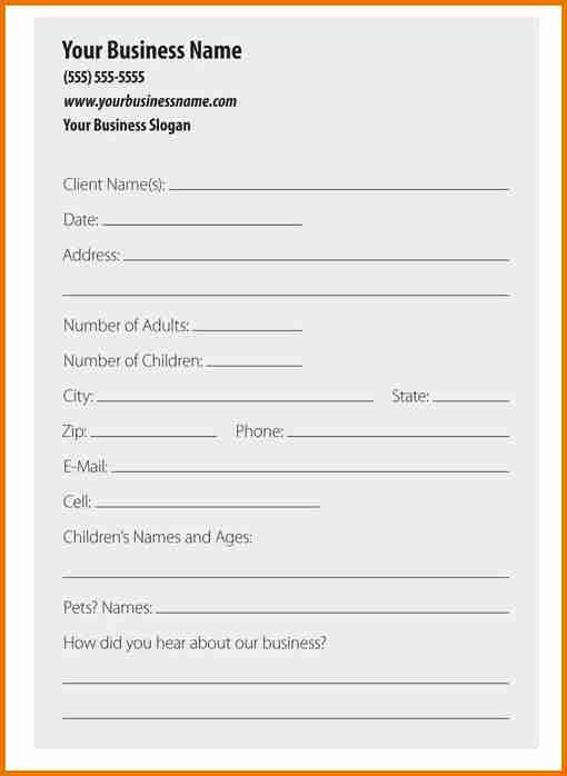 New Client form Template Awesome 28 Of Client Information form Template