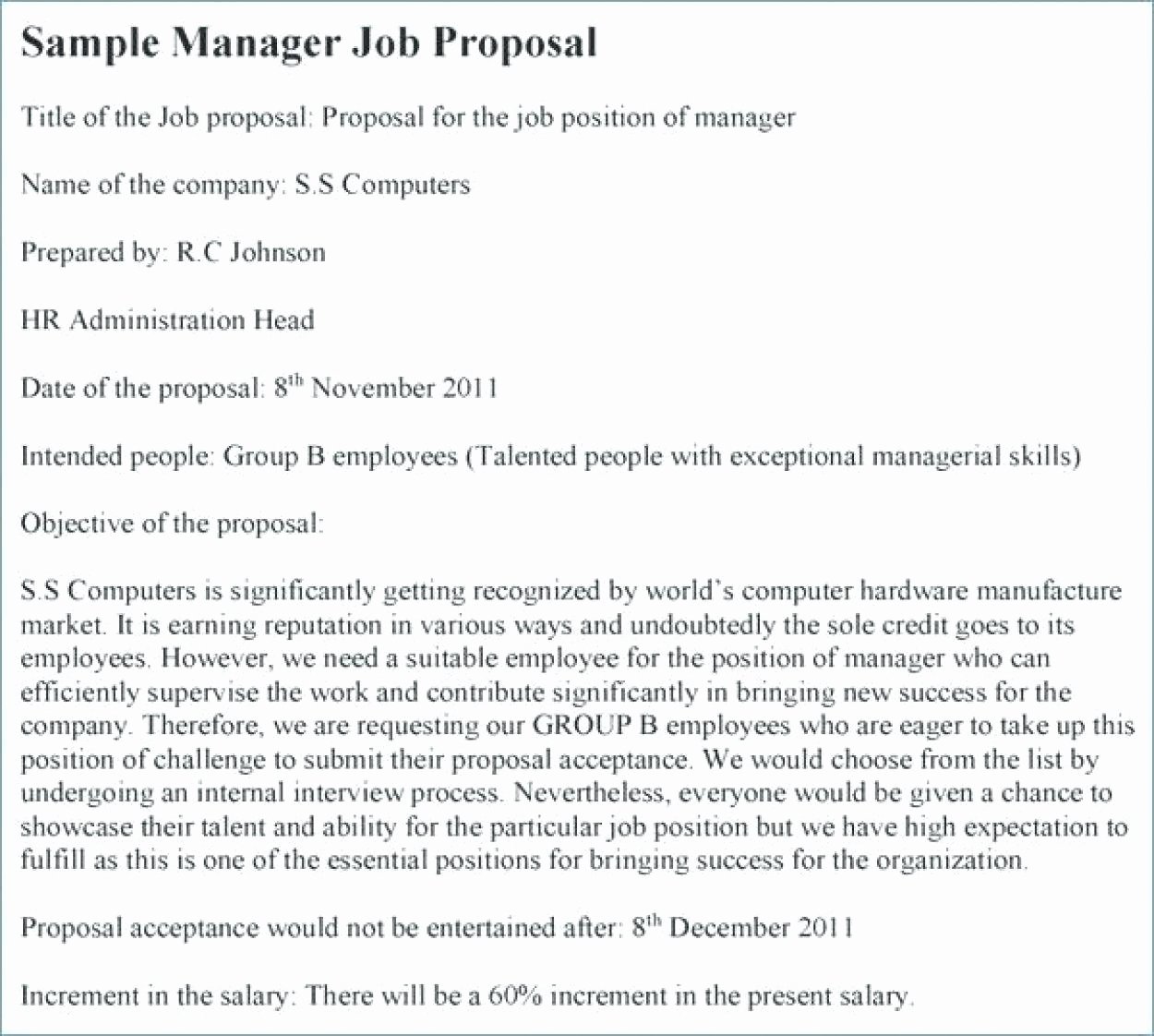 New Position Proposal Template Elegant Job Proposal Template Job Proposal Template Unique Logo