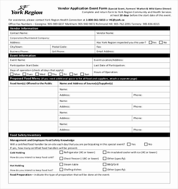 New Vendor form Template Awesome Vendor Application Template – 9 Free Word Pdf Documents