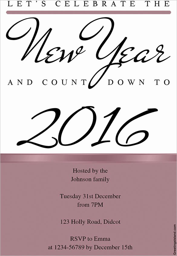 New Year Invitation Template Awesome 28 New Year Invitation Templates – Free Word Pdf Psd