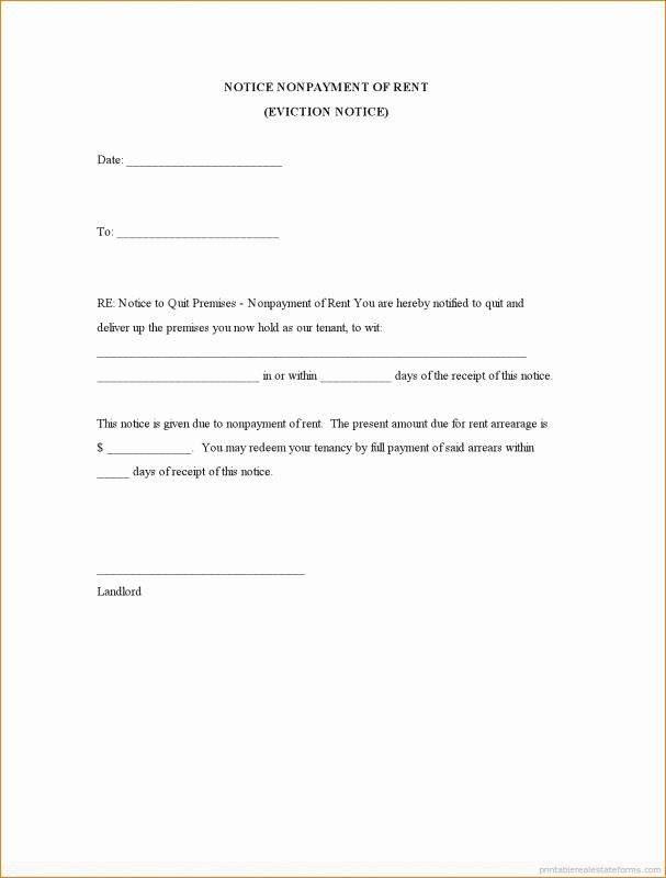 Nj Eviction Notice Template Elegant Notice to Vacate Apartment