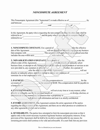 Non Compete Agreement Template Luxury Non Pete Agreement form Non Pete Clause