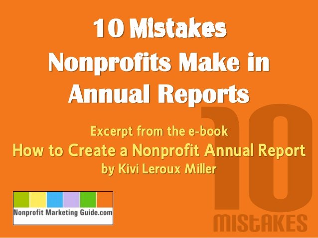 Nonprofit Annual Report Template New 10 Mistakes Nonprofits Make In Annual Reports