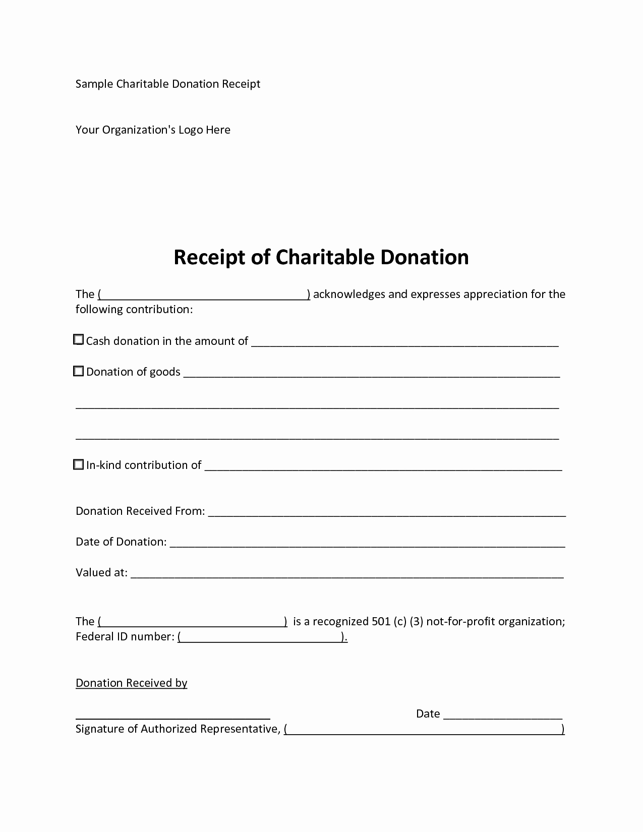 Nonprofit Donation Receipt Template Best Of Receipt Template Category Page 2 Efoza