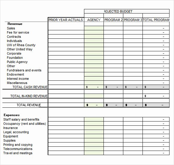 Nonprofit Operating Budget Template Lovely Nonprofit Annual Operating Bud Template