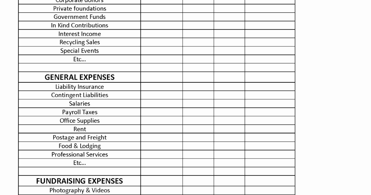 Nonprofit Operating Budget Template Luxury 20 Non Profit Bud Worksheet Download