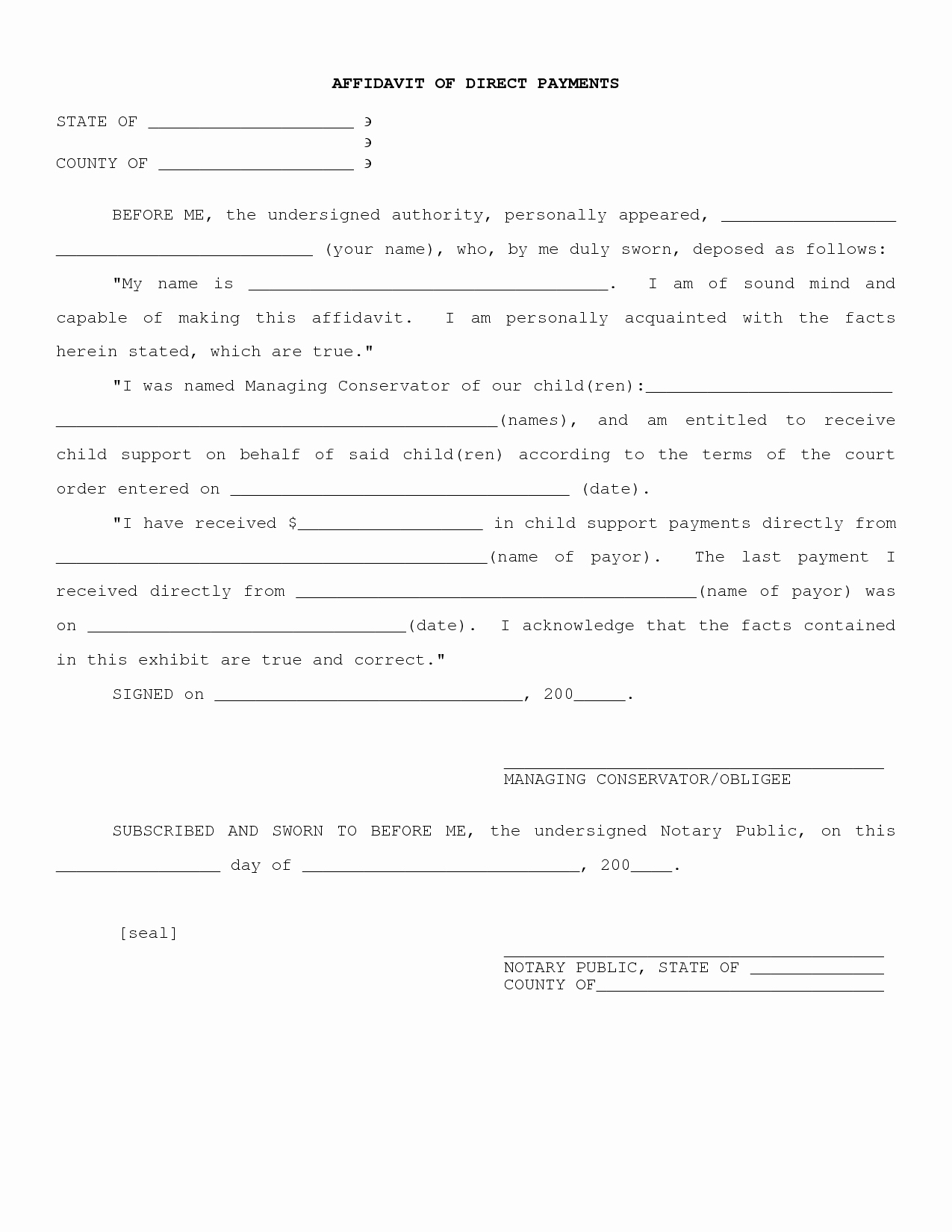 Notarized Custody Agreement Template Luxury Best S Of Notarized Receipt Payment Free Notary