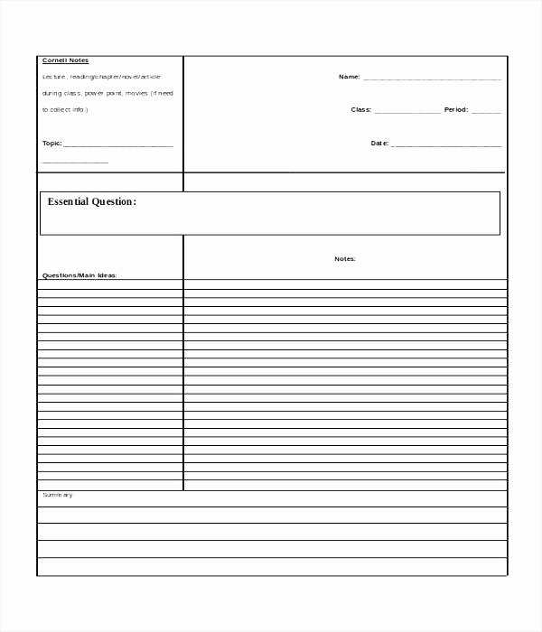 Note Taking Template Word Awesome Notetaking Template – Vancouvereast