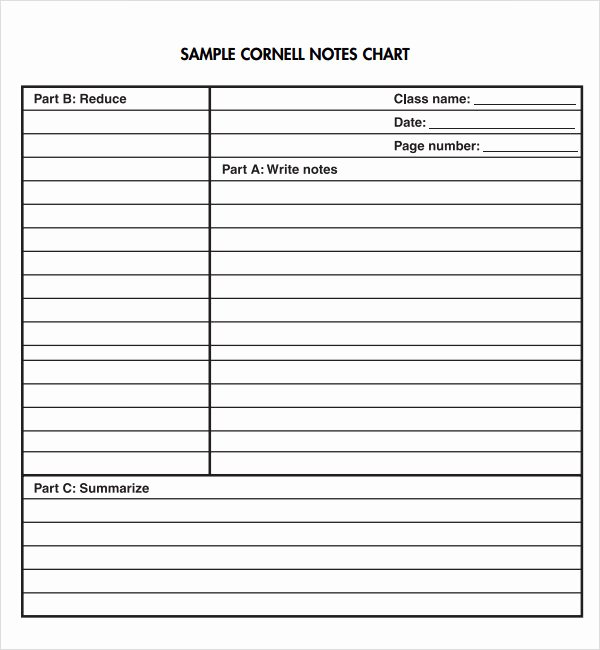 Note Taking Template Word Best Of 16 Sample Editable Cornell Note Templates to Download