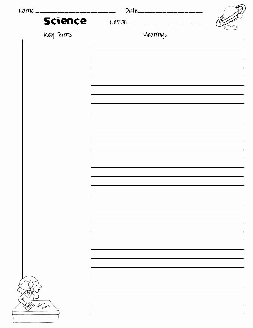 Note Taking Template Word Inspirational the Idea Backpack Cornell Notes Templates for Science