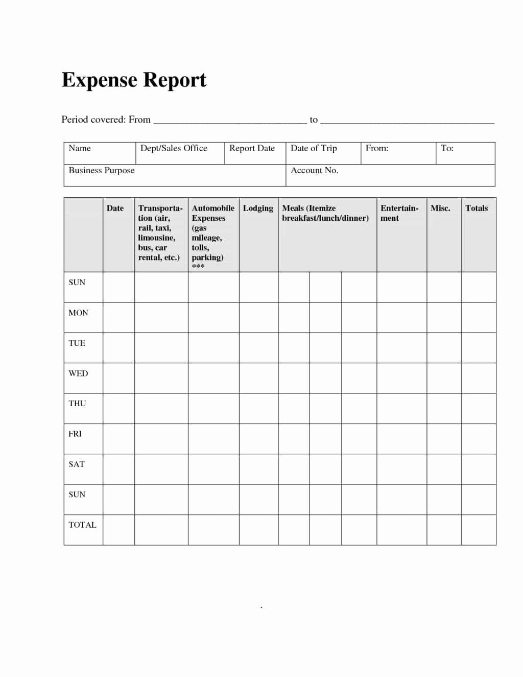 Numbers Expense Report Template New Expense Report Template Free Printable and Annual Business