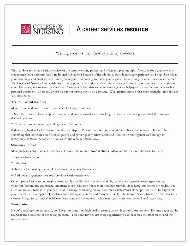 Nurse Practitioner Cv Template Unique Resume and Template Tremendous New Graduate Nurse
