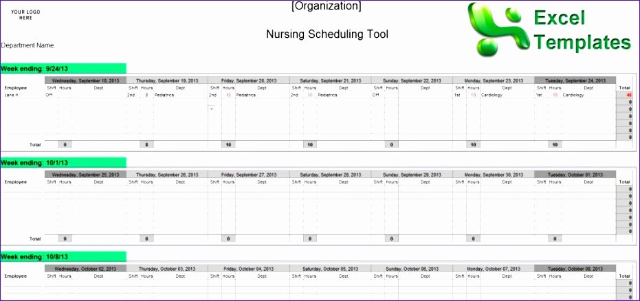 Nursing Staffing Plan Template New 12 Free Excel Shift Schedule Template Exceltemplates