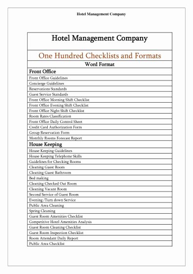Office Cleaning Checklist Template Luxury Georgeous Hotel Cleaning Checklist Template