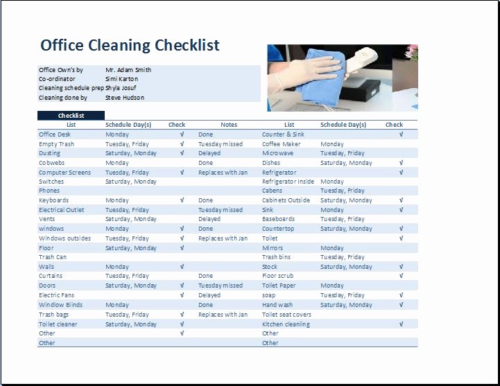 Office Cleaning Checklist Template New Mercial Fice Cleaning Checklist Template