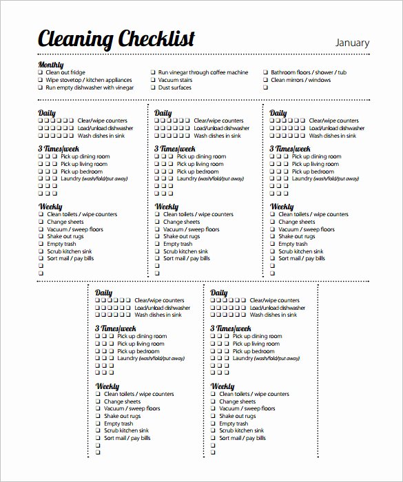 Office Cleaning Checklist Template Unique 35 Cleaning Schedule Templates Pdf Doc Xls