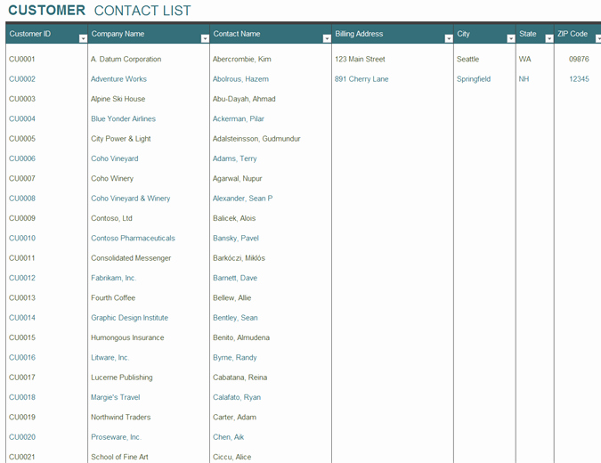 Office Phone List Template Elegant Contact List