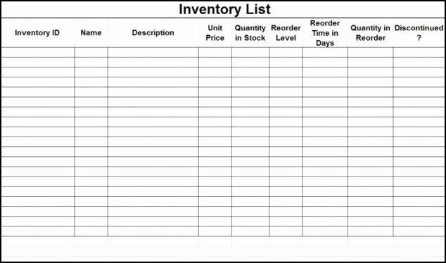 Office Supplies Inventory Template Elegant Supplies Inventory Spreadsheet