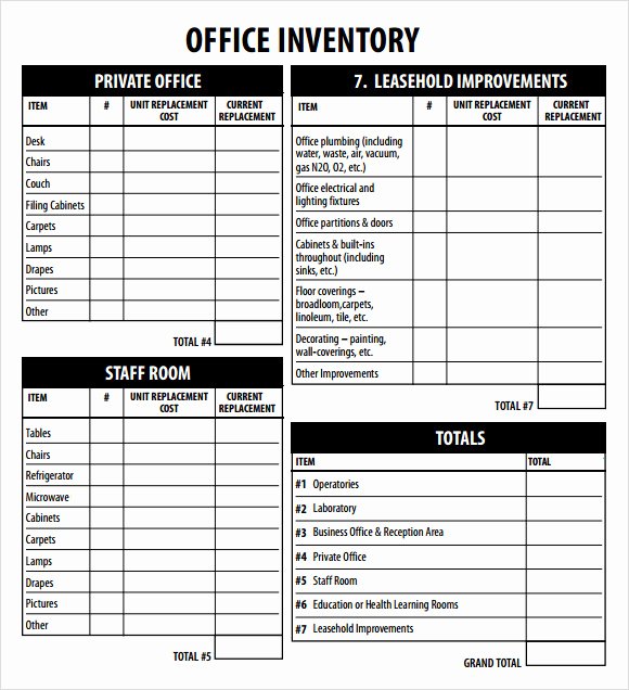 Office Supplies List Template Elegant Sample Inventory List Template 9 Free Documents