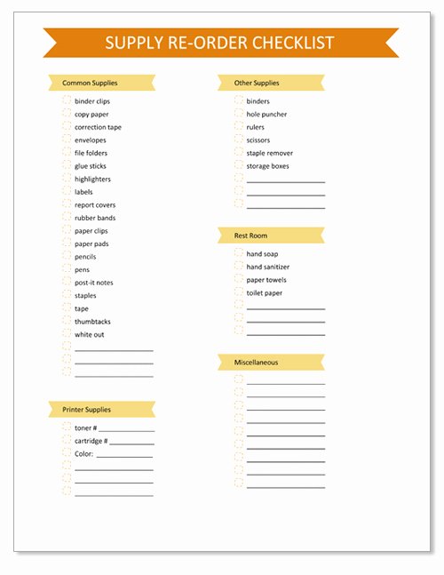 Office Supplies List Template Inspirational Fice Supply Tip and Free Printable Checklist Template