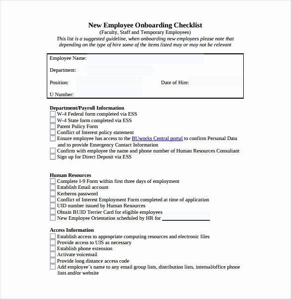 Onboarding Checklist Template Excel Best Of Checklist Template – 38 Free Word Excel Pdf Documents