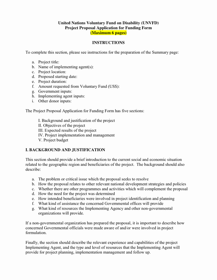 One Page Proposal Template Beautiful Project Proposal Template In Word and Pdf formats