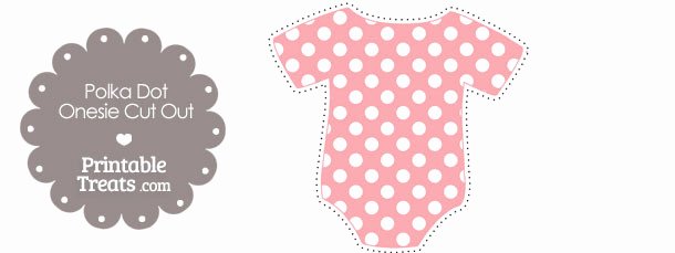 Onesies Template Printable Free Awesome Printable Baby Pink Polka Dot Esie Cut Outs — Printable
