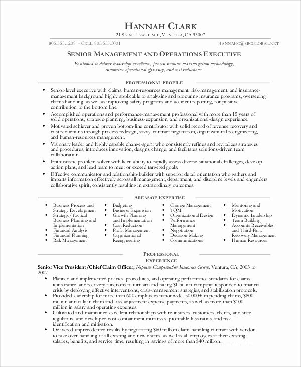 Operation Manager Resume Template Beautiful 7 Operations Manager Resume Free Sample Example
