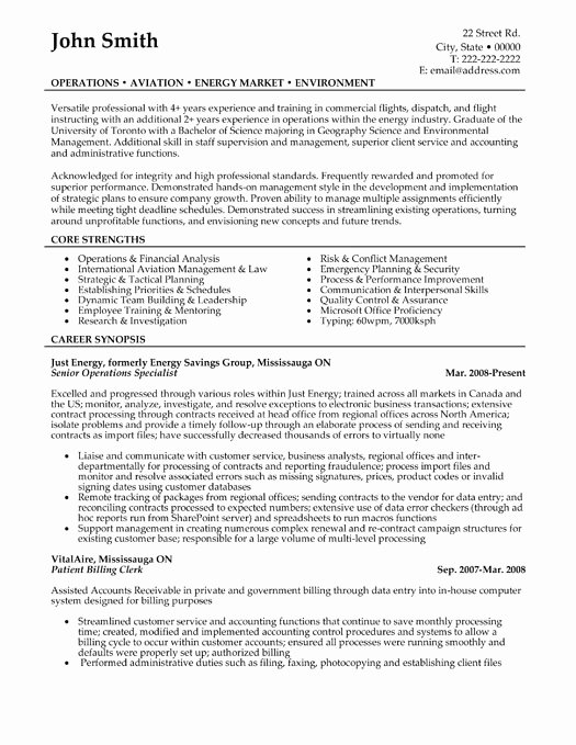Operation Manager Resume Template Fresh top Operations Resume Templates &amp; Samples
