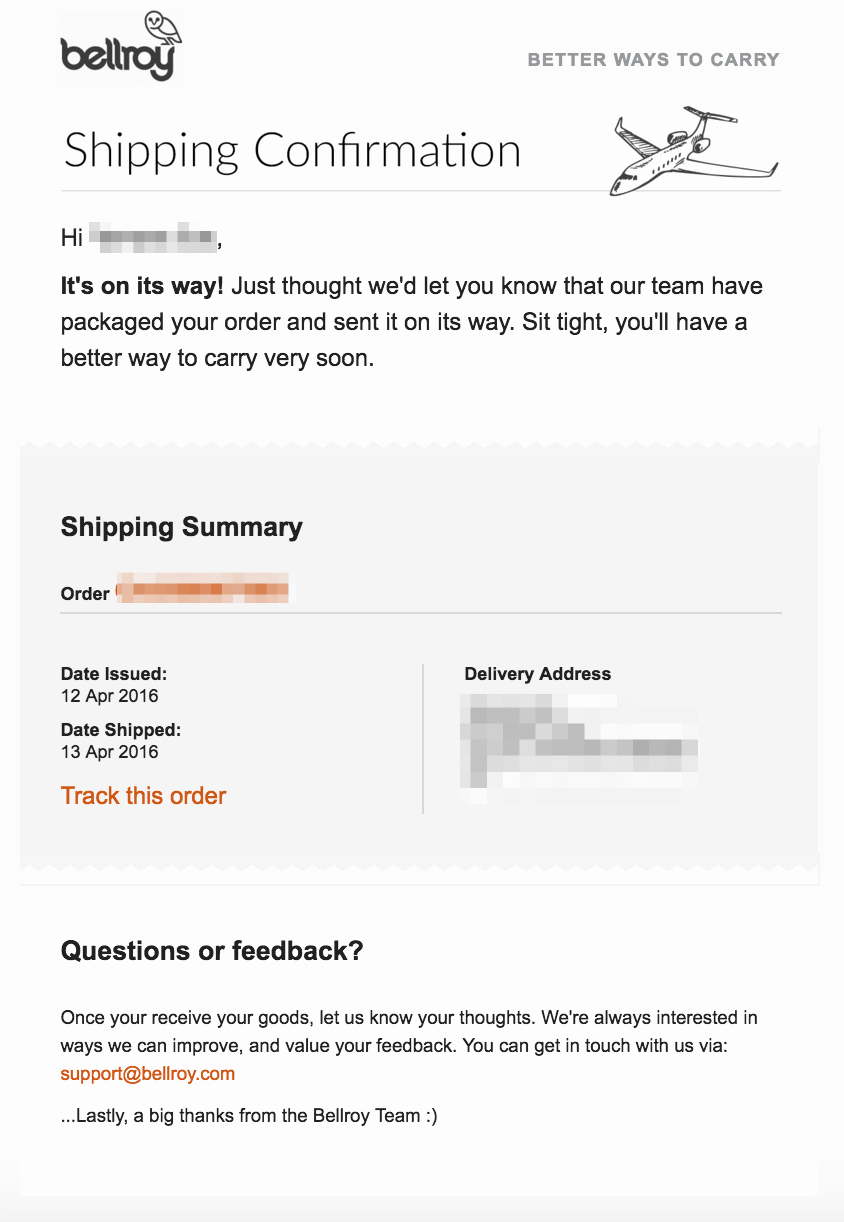 Order Confirmation Email Template New Email Case Study order Confirmation Email From Bellroy