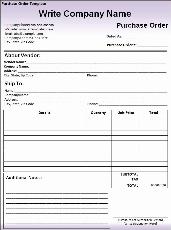 Order forms Template Word Best Of 10 Purchase order Templates
